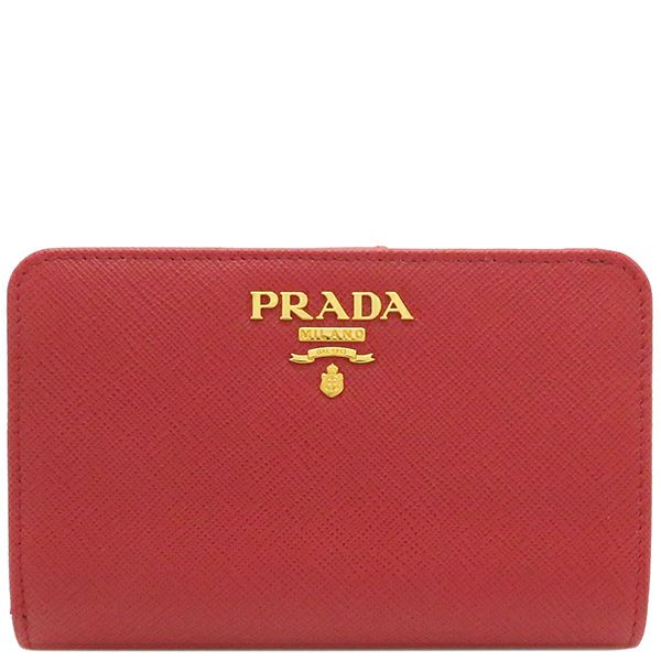 プラダ PRADA 二つ折り財布 メタルロゴ ウォレット/サフィアーノレザー