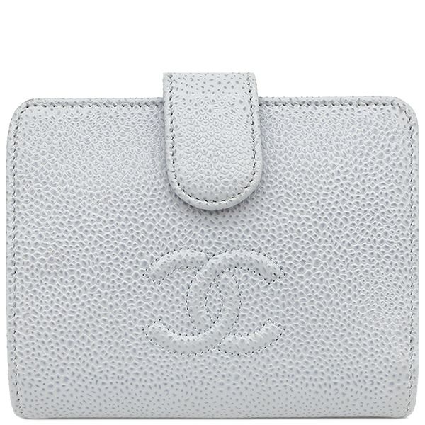 シャネル CHANEL 二つ折り財布 ココマーク /キャビアスキン ライト