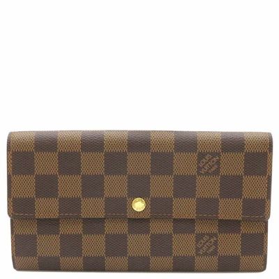 ルイヴィトン LOUIS VUITTON 長財布 ポルトフォイユ サラ ダミエエベヌ