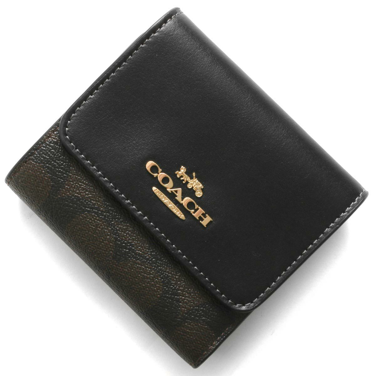 プラダ 三つ折り財布 財布 レディース サフィアーノ メタル ブラック  