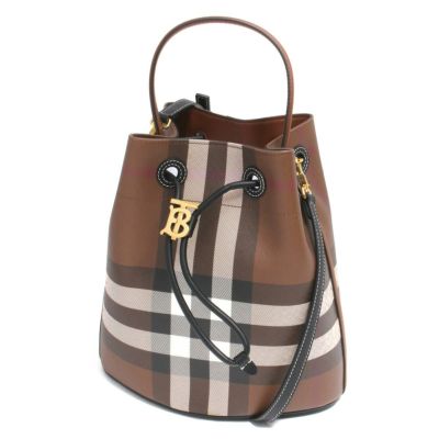 素晴らしい BURBERRY バーバリー ラウンドショルダーバッグ チェック 