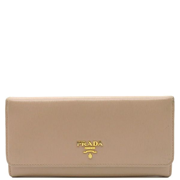 プラダ PRADA 長財布 ヴィッテロムーブ ウォレット レザー ピンク