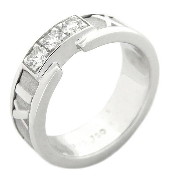 ティファニー Tiffany & Co リング 指輪 アトラス 3Pダイヤ K18WG