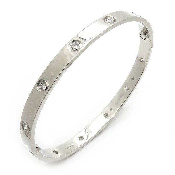 カルティエ Cartier ブレスレット LOVE ラブブレス K18WG/10P ...