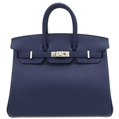 エルメス HERMES ハンドバッグ バーキン25 スイフト ディープブルー 