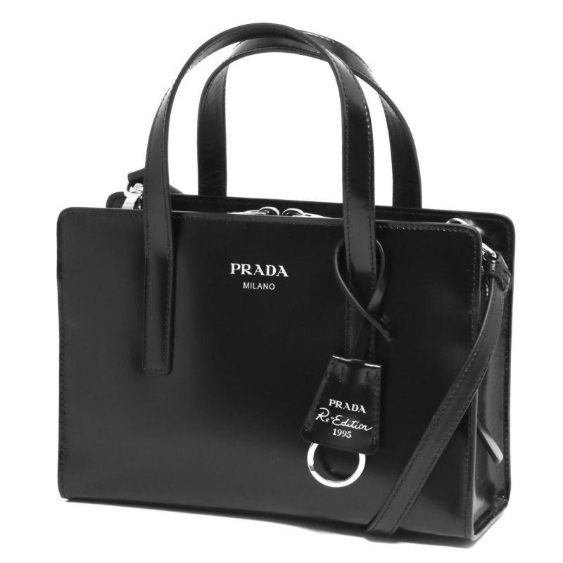 プラダ ハンドバッグ/ショルダーバッグ バッグ レディース スパッツォラート ブラック 1BA357 ZO6 F0002 PRADA  |ブランド腕時計通販なら「 ブルークウォッチカンパニー 心斎橋店」