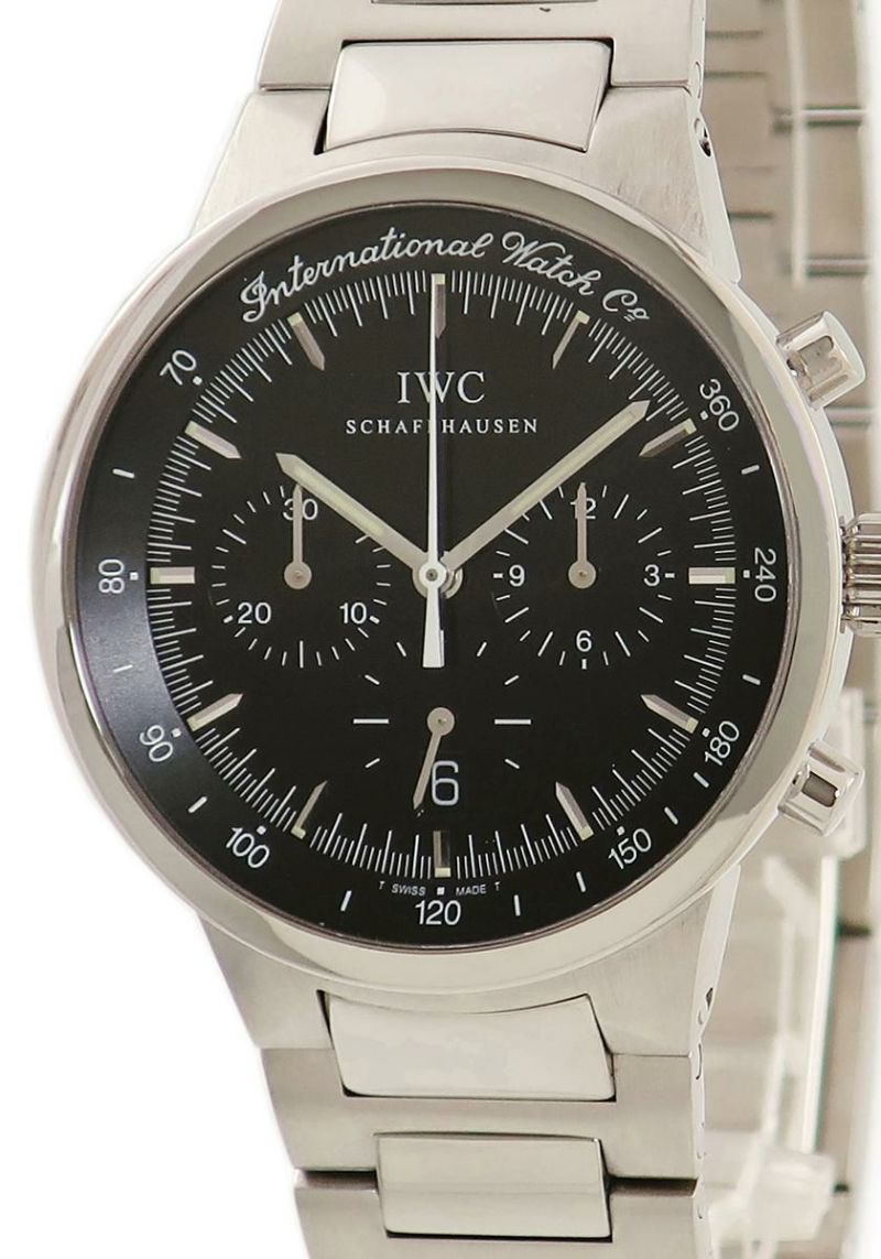 IWC GST クロノグラフ メカニカル IW372702 黒 バー 希少 クオーツ 