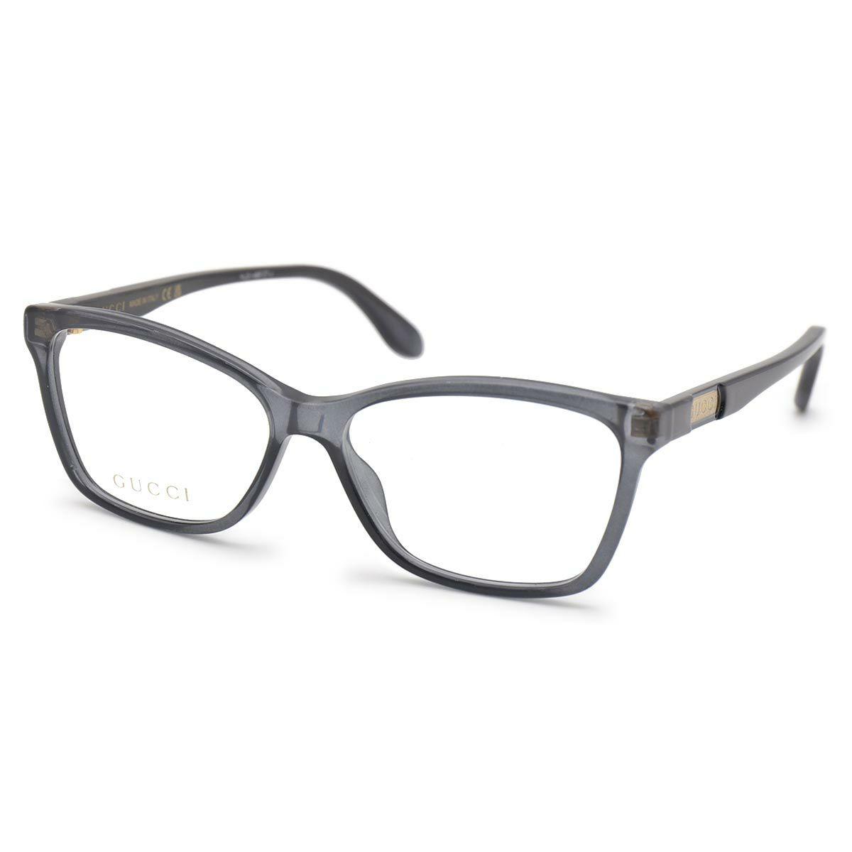 グッチ 伊達メガネ レディース ウェリントン グレー  