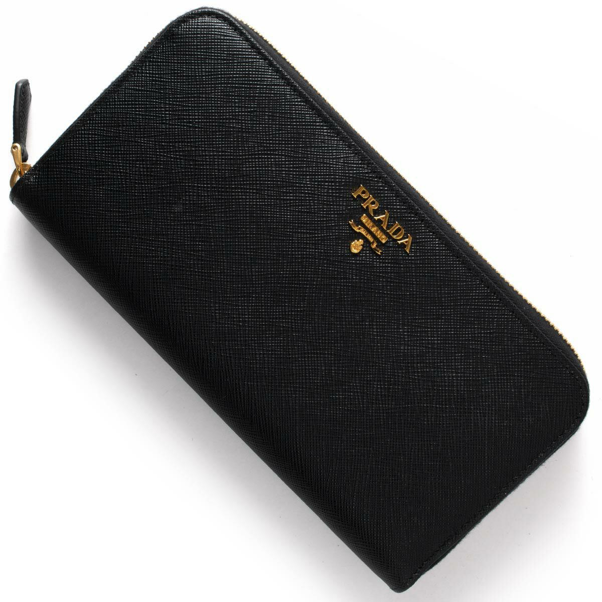 プラダ 二つ折り財布 財布 メンズ SAFFIANO TRIANG ブラック 2MO738  