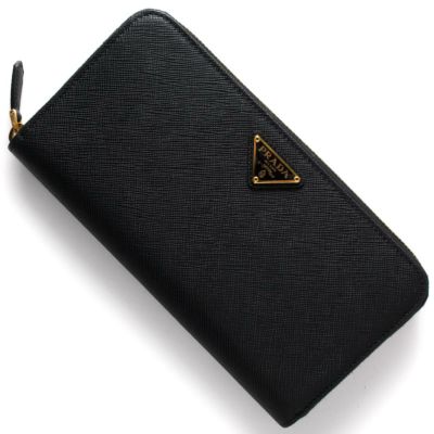 プラダ 長財布 財布 レディース サフィアーノ メタル ブラック 1MH132 