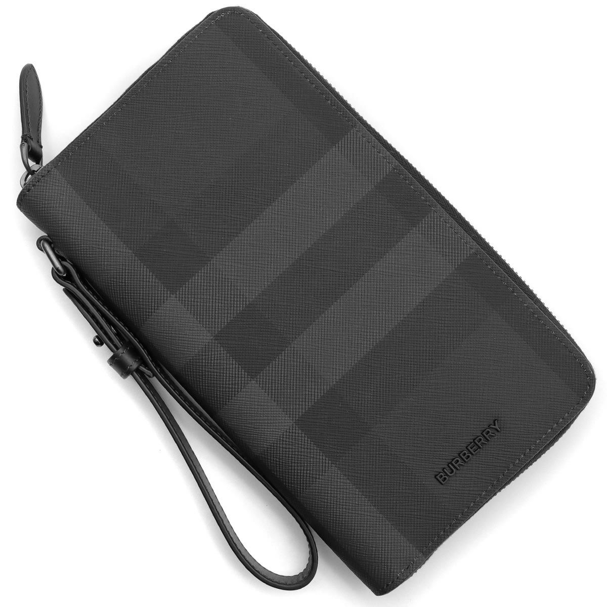 バーバリー 長財布 財布 メンズ レグジグ チャコールチェック ラウンド  