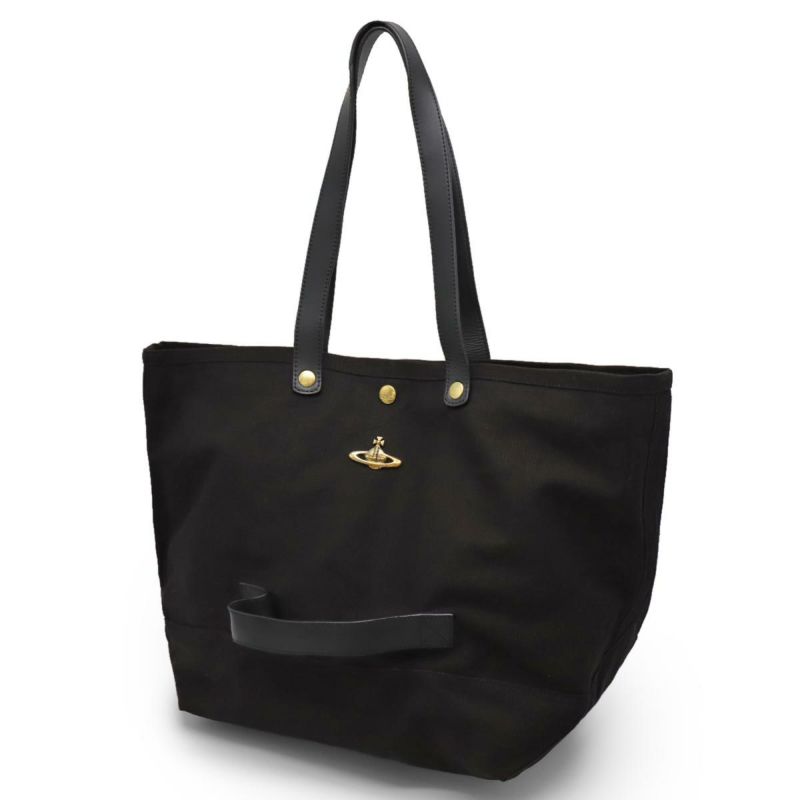 Vivienne Westwood Tote Bag Black ANGLOMANIA Embroidery | eBay