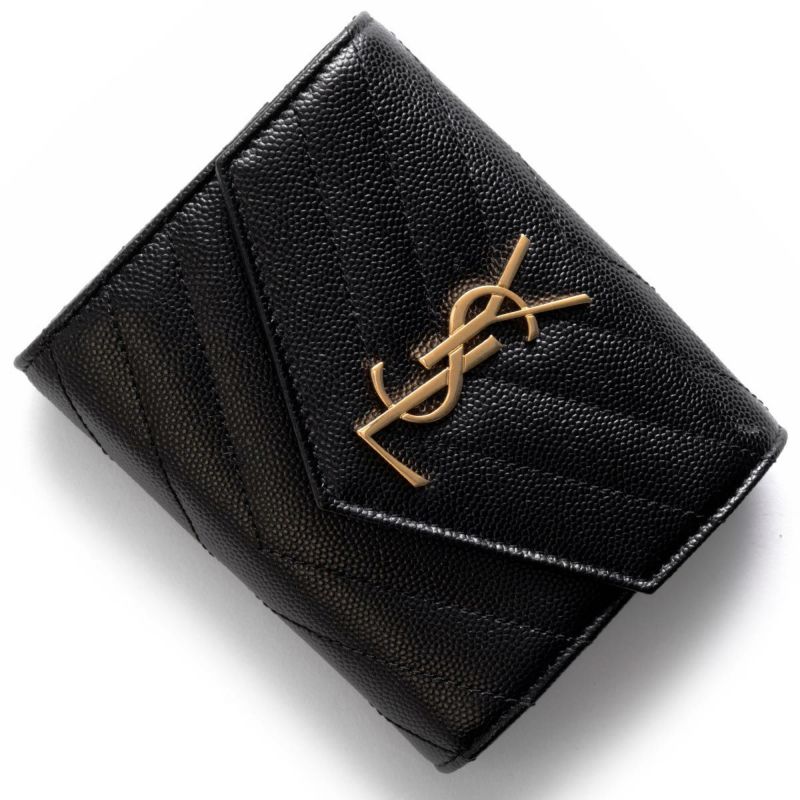 サンローランパリ イヴサンローラン 三つ折り財布 財布 レディース モノグラム YSL ブラック 403943 BOW01 1000 SAINT  LAURENT PARIS |ブランド腕時計通販なら「 ブルークウォッチカンパニー 心斎橋店」