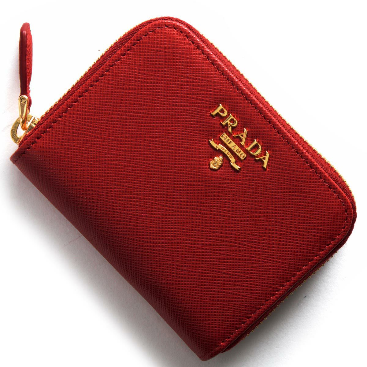 PRADA 紛らわしく ハートデザイン サフィアーノコインケース