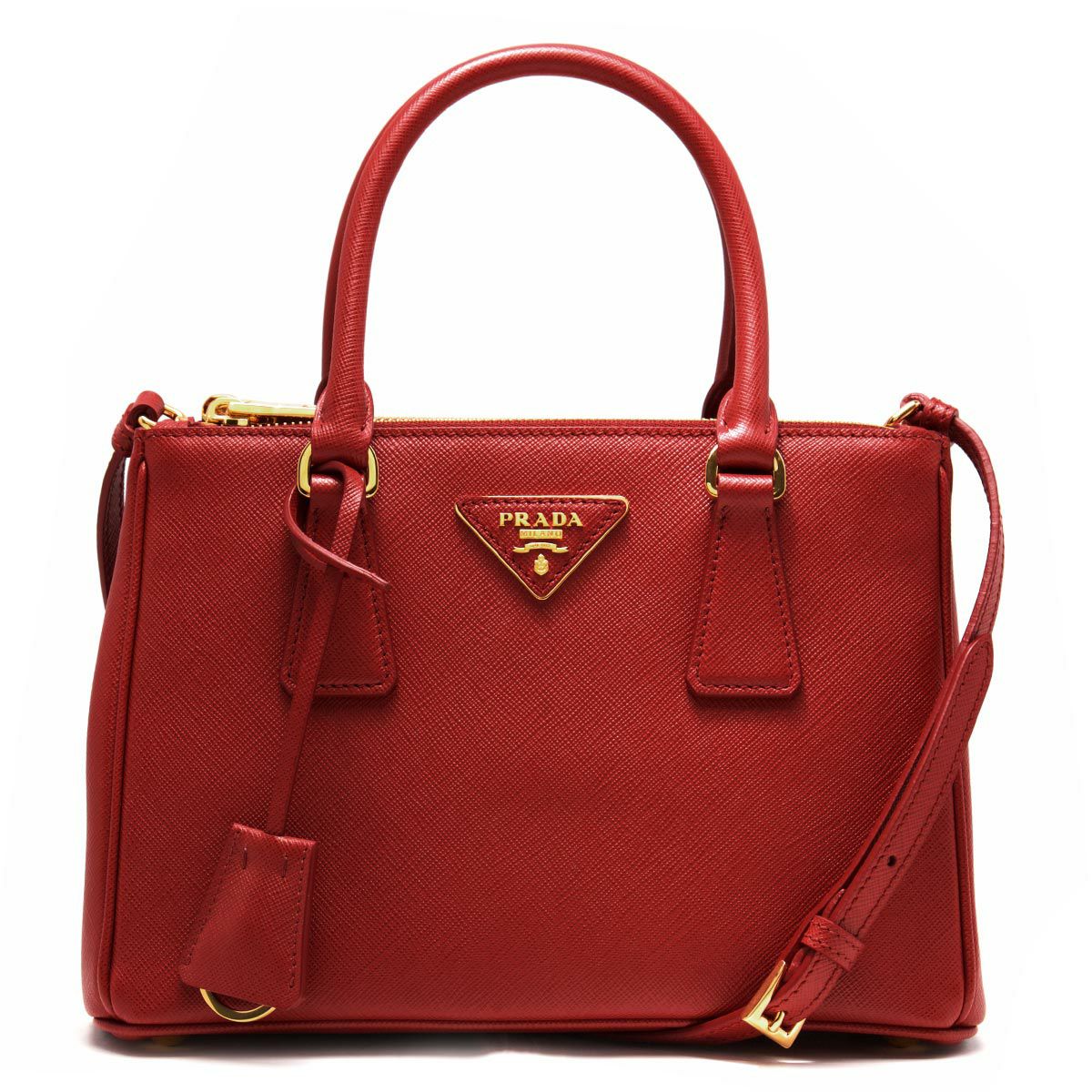 プラダ PRADA サフィアーノ ショルダーバッグ レザー ブラウン 中古  