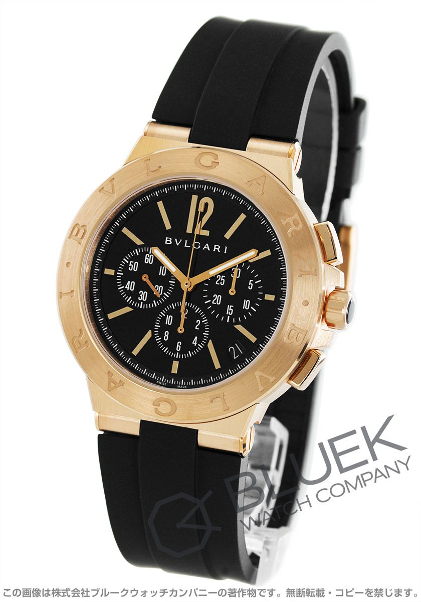 ブルガリ ディアゴノ ヴェロチッシモ クロノグラフ PG金無垢 メンズ  