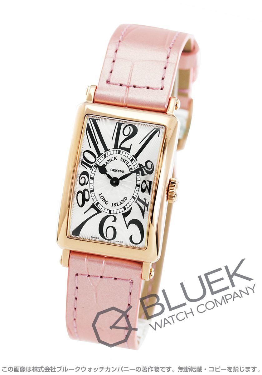 フランクミュラー ロングアイランド PG金無垢 クロコレザー レディース  