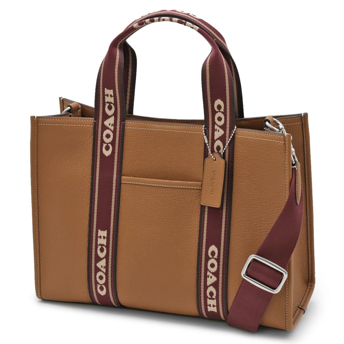 即日発送】coach コーチ トートバッグ シグネチャー レッド 肩掛け 白かっ
