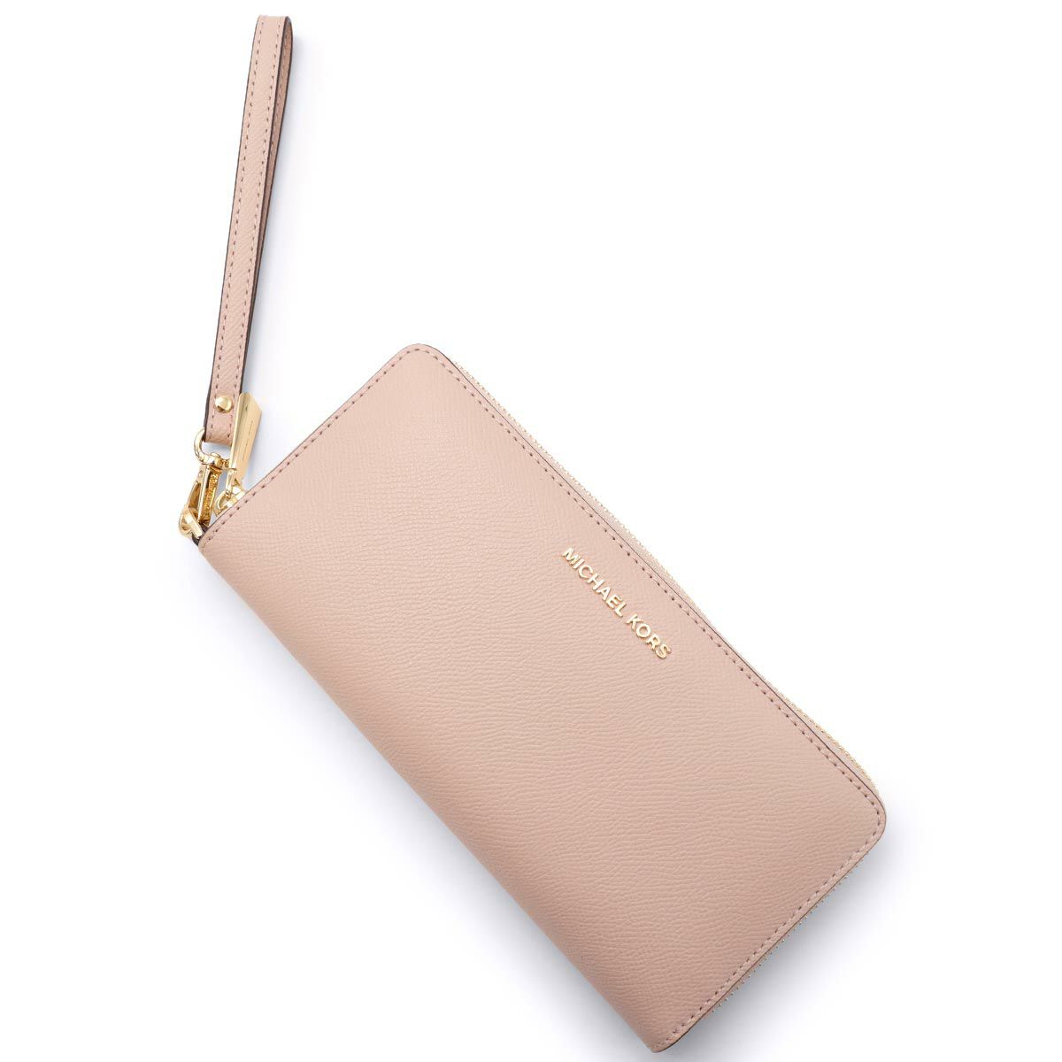 ボナベンチュラ ポーチ 反り レザー 牛革 無地 ゴールド金具 ピンク 