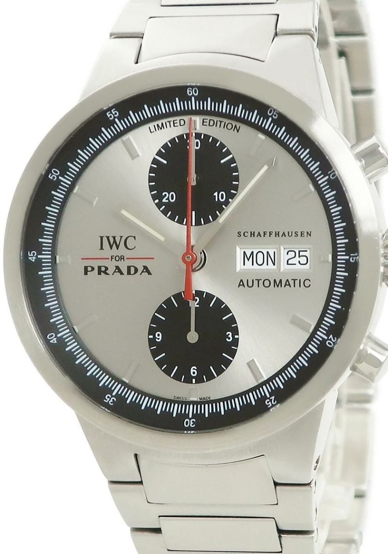 IWC GST クロノ プラダ IW370802 世界限定 PRADA コラボ シルバー 自動巻き |ブランド腕時計通販なら「  ブルークウォッチカンパニー 心斎橋店」