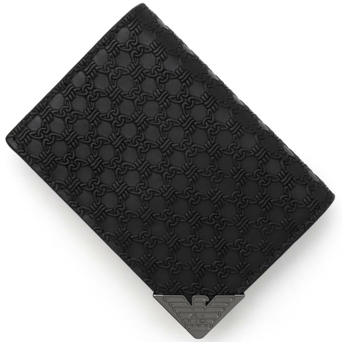 エンポリオアルマーニ カードケース メンズ イーグルマーク ブラック  